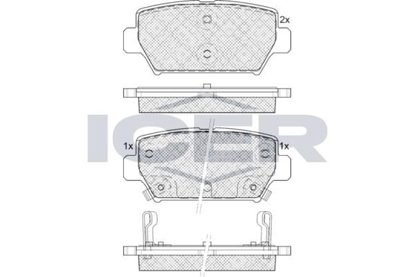 ANDEL 182338 - Brake Pad Set, disc brake