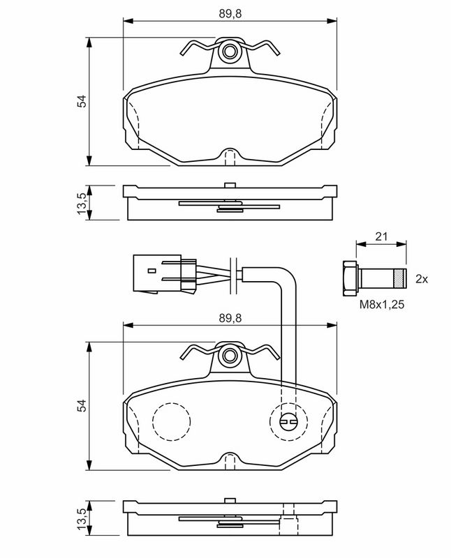 BOSCH 0986461767 Brake Pad Set, disc brake