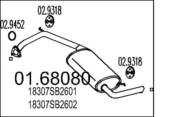 MTS hátsó hangtompító 01.68080