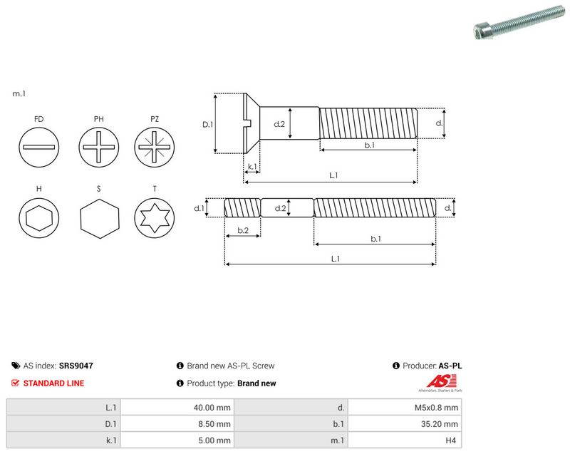 AS-PL SRS9047 Repair Set, alternator