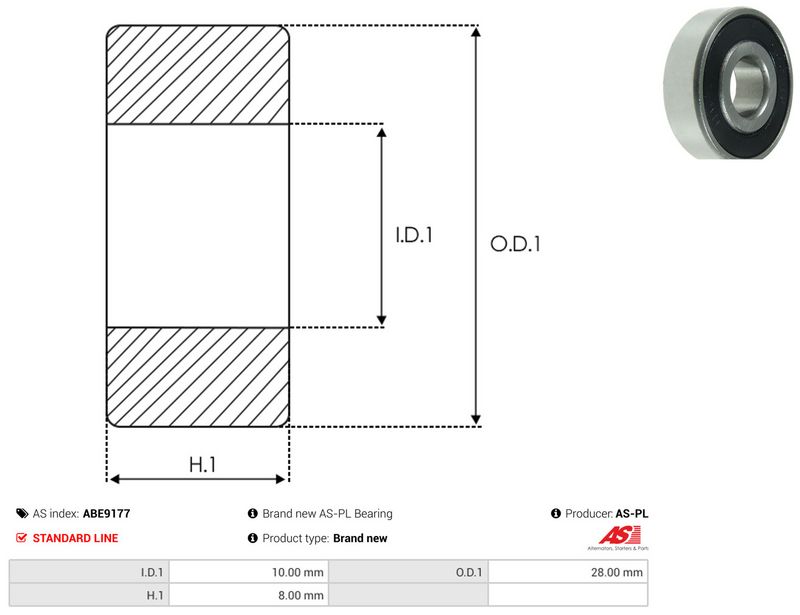 AS-PL ABE9177 Bearing