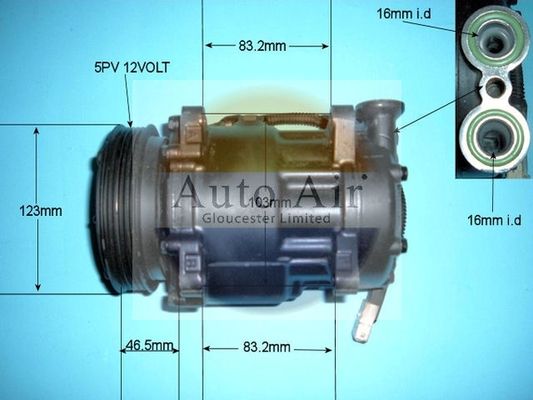 Auto Air Gloucester 14-1500R Compressor, air conditioning