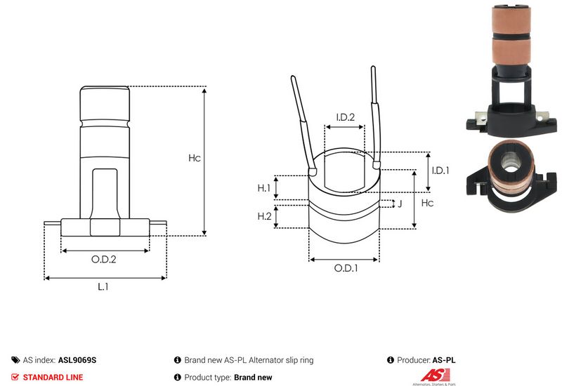 Rõngas, generaator, AS-PL ASL9069S