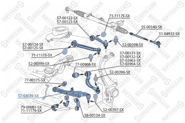 STELLOX 57-03639-SX Control/Trailing Arm, wheel suspension