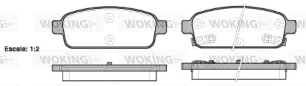 Колодки тормозные диск. задн. (пр-во Remsa) Chevrolet Cruze I, Orlando, Trax I, Opel Astra J , Zafira C , Mokka A (P1532