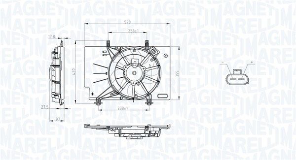 MAGNETI MARELLI ventilátor, motorhűtés 069422734010