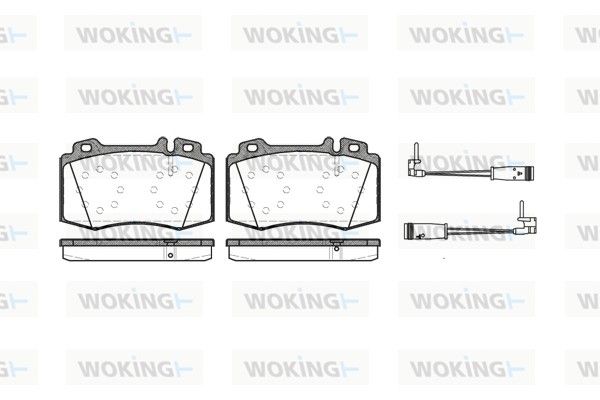 Комплект тормозных колодок на C-Class, CLK-Class, CLS-Class, E-Class, S-Class, SL-Class, SLK-Class