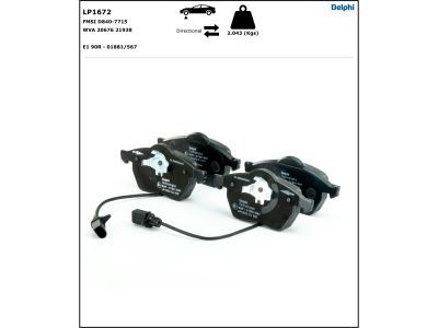 Set placute frana,frana disc LP1672 DELPHI