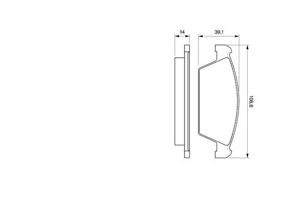 Комплект гальмівних накладок, дискове гальмо, Bosch 0986494066