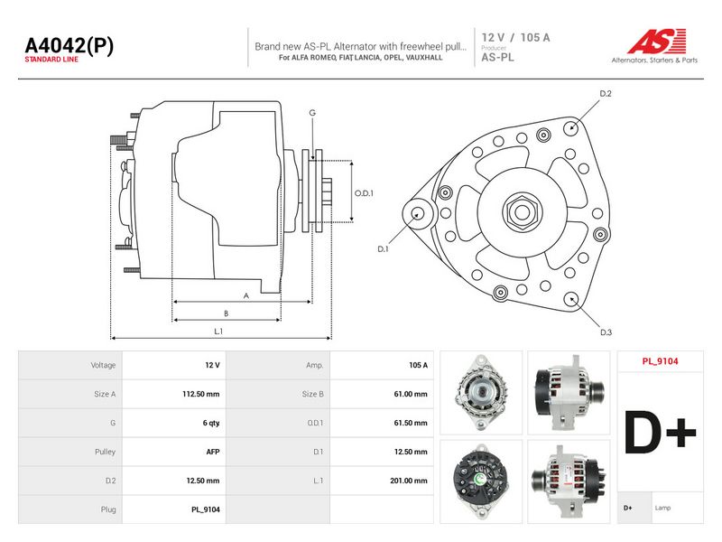 This part match OEM code: 93169029