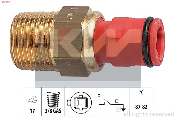 KW hőkapcsoló, hűtőventilátor 550 259