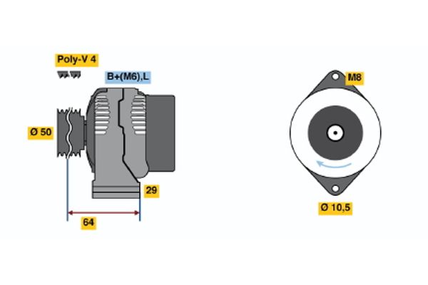 BOSCH 0124120012 Alternator