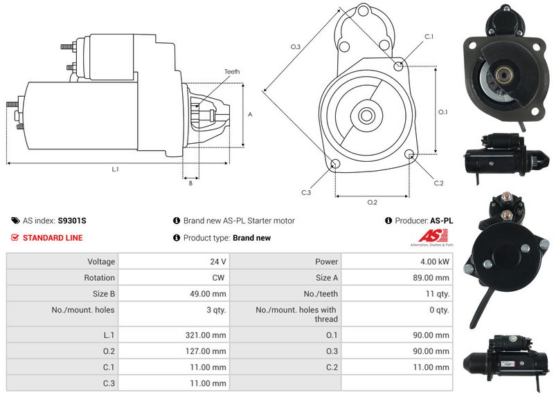 AS-PL S9301S Starter