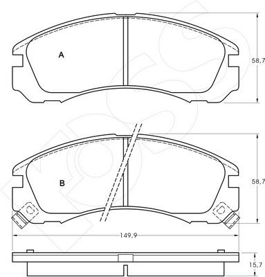 1-GNC R-573 - Brake Pad Set, disc brake