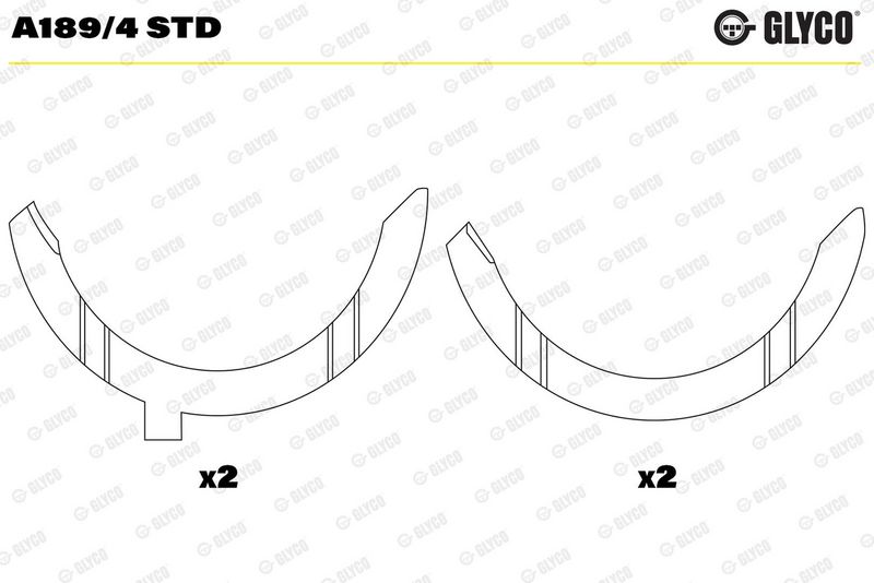 Rondelle+d'écartement+vilebrequin GLYCO A189/4 STD