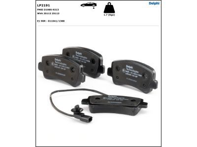 DELPHI LP2191 Brake Pad Set, disc brake