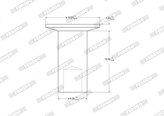 Nýt, obložení bubnové brzdy 93683