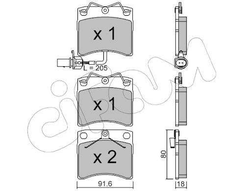 Set placute frana,frana disc 822-163-2 CIFAM