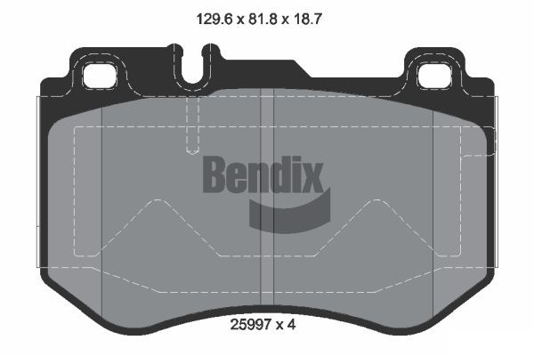 BENDIX Braking fékbetétkészlet, tárcsafék BPD1397