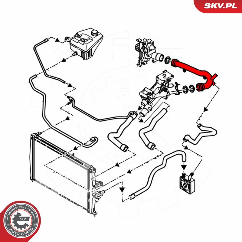 ESEN SKV 43SKV785 Coolant Pipe