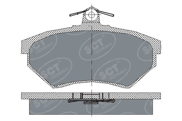 Комплект гальмівних накладок, дискове гальмо, Mannol SP110PR