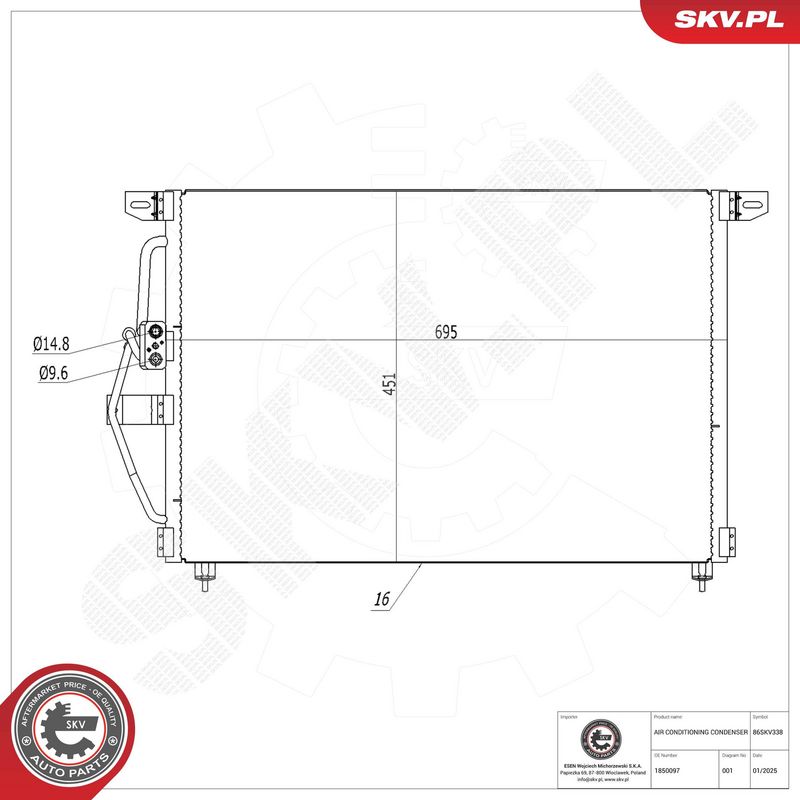 Kondensaator, kliimaseade, ESEN SKV 86SKV338