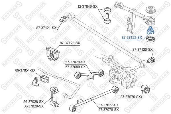 STELLOX 87-37122-SX Mounting, control/trailing arm