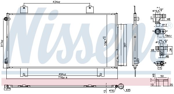 NISSENS 940858 Condenser, air conditioning