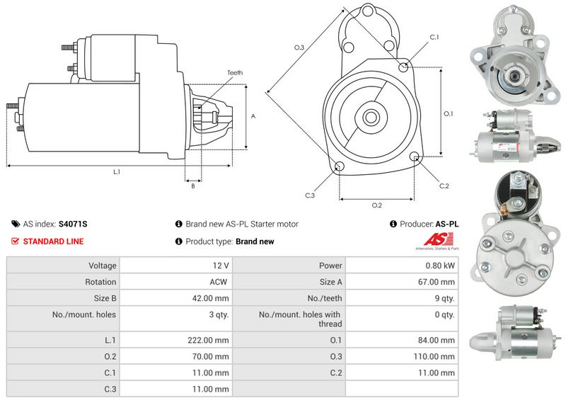 AS-PL S4071S Starter