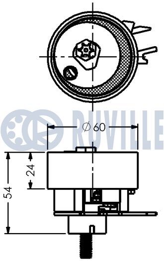 Натяжний ролик, зубчастий ремінь, Ruville 540759