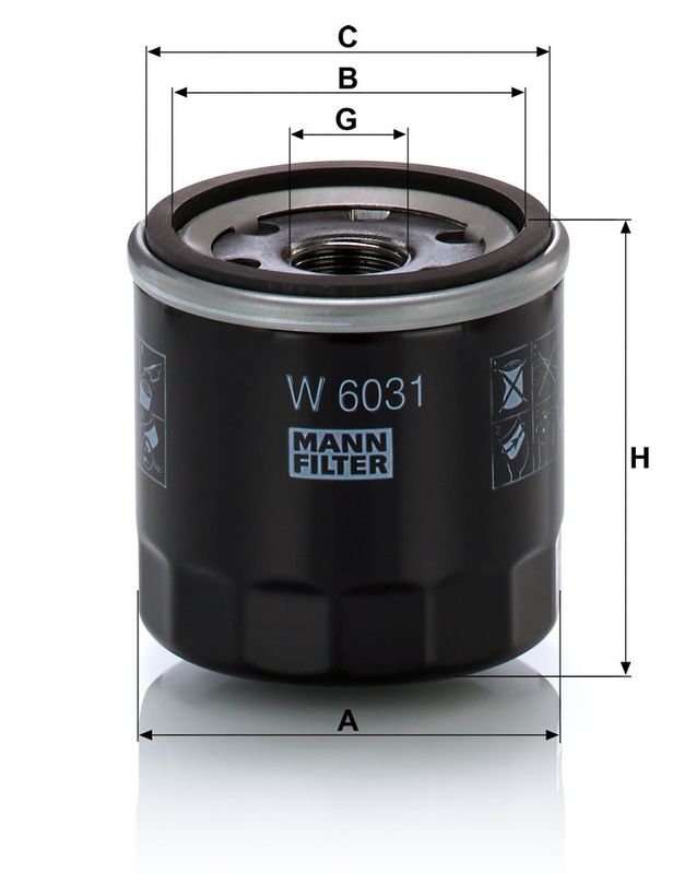 Õlifilter, MANN-FILTER W 6031