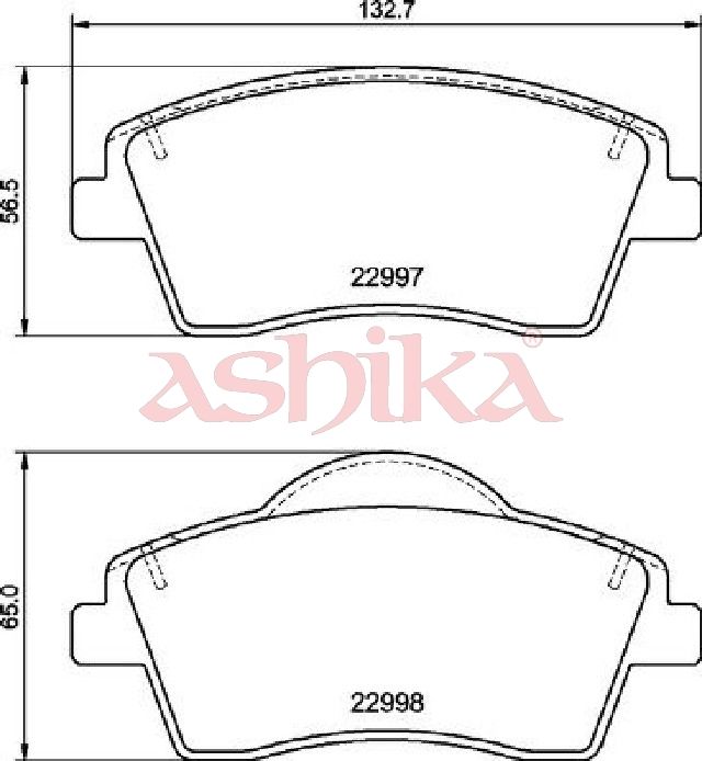 ASHIKA 50-00-0355 Brake Pad Set, disc brake