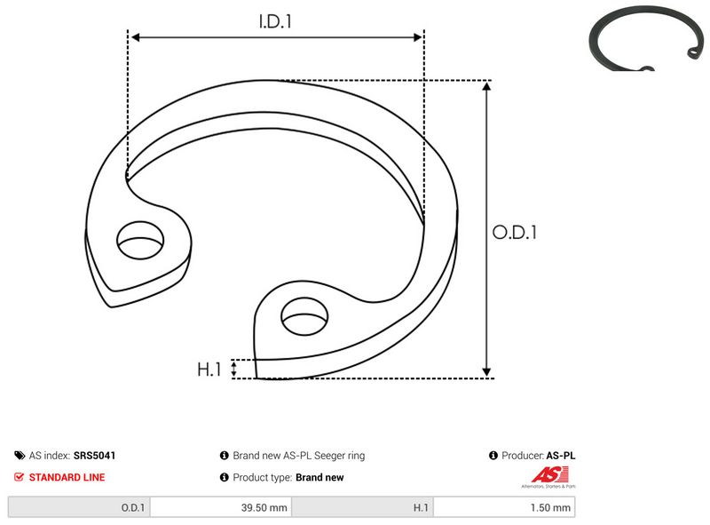 AS-PL SRS5041 Repair Kit, starter