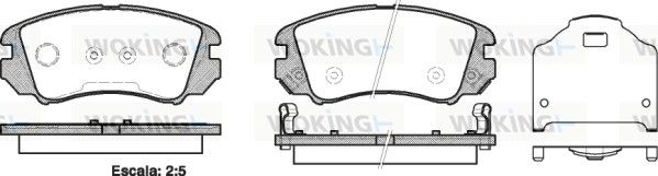 Колодки тормозные, передние, HYUNDAI SONATA V (NF) / SONICA (01/05-)