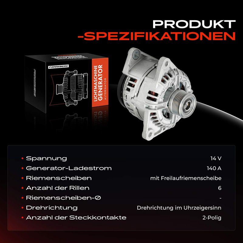 Frankberg 5481FB0055605 Alternator