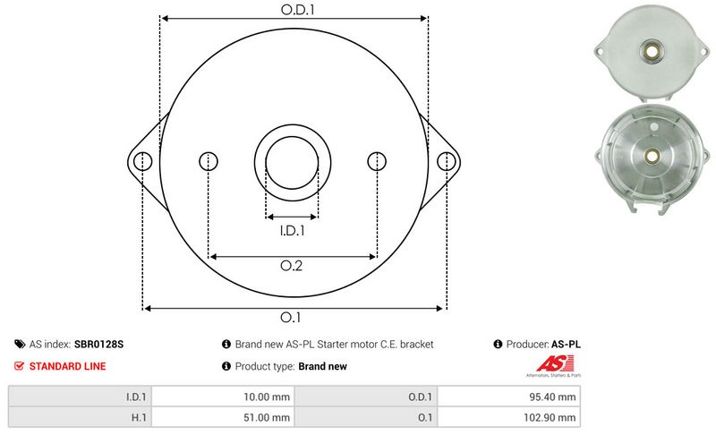Starterikaas, Karburaator, AS-PL SBR0128S