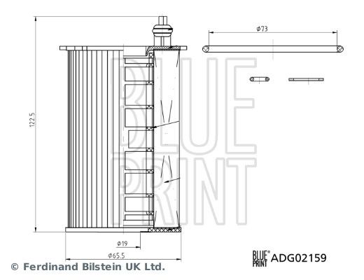 Оливний фільтр, Blue Print ADG02159