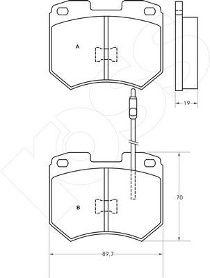 1-GNC R-141 - Brake Pad Set, disc brake