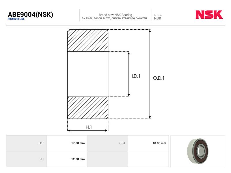 This part match OEM code: 6203-SS