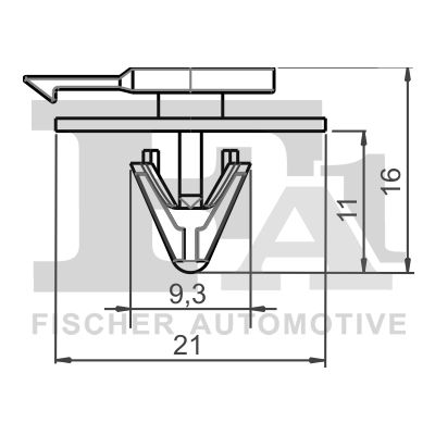 FA1 10-40065.5 Clip, trim/protection strip