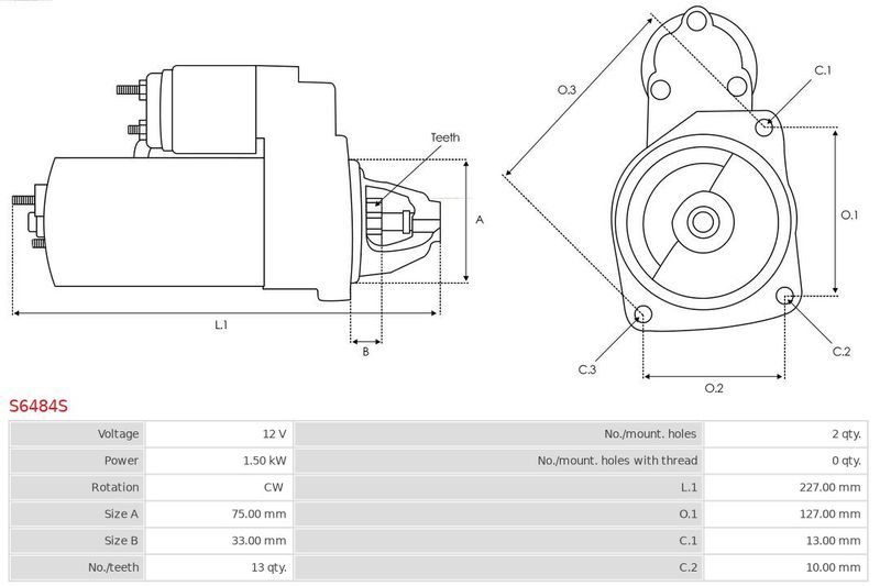 Стартер, Auto Starter S6484S