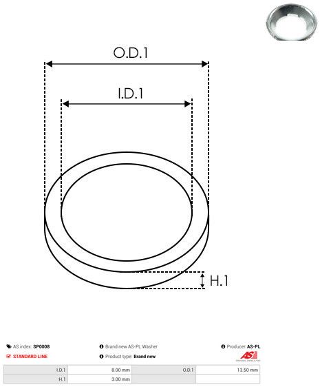 Remondikomplekt, generaator, AS-PL SP0008