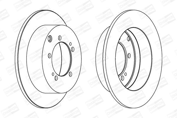CHAMPION MITSUBISHI Гальмівний диск задн.Airtrek,Lancer VII,Outlander 03- 262*10