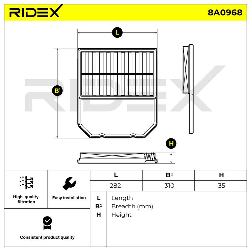 въздушен филтър RIDEX