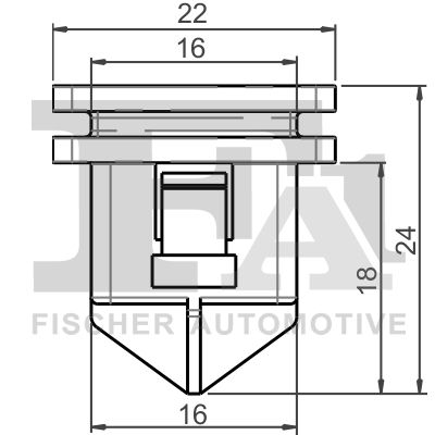 FA1 55-60001.5 Clip, trim/protection strip
