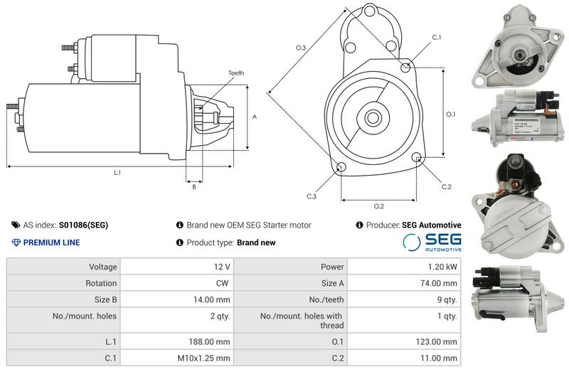 AS-PL S01086(SEG) Starter