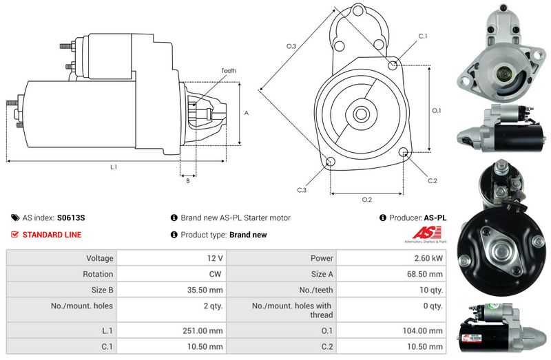 AS-PL S0613S Starter