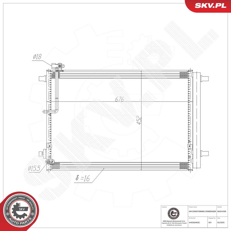 Kondensaator, kliimaseade, ESEN SKV 86SKV299