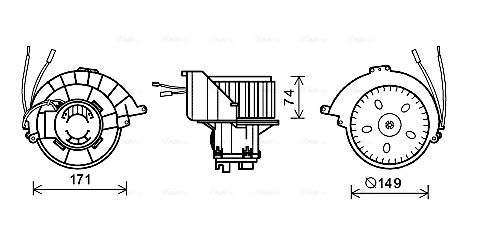 AVA QUALITY COOLING Utastér-ventilátor OL8627