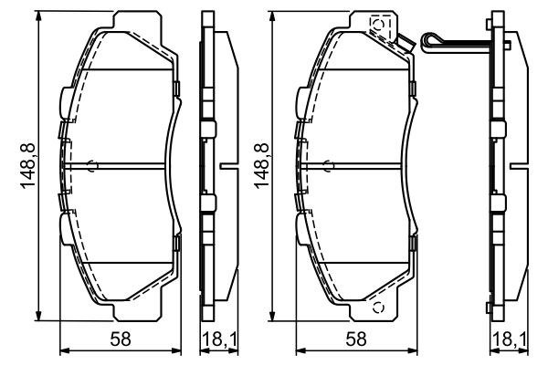 BOSCH 0 986 461 142 Brake Pad Set, disc brake